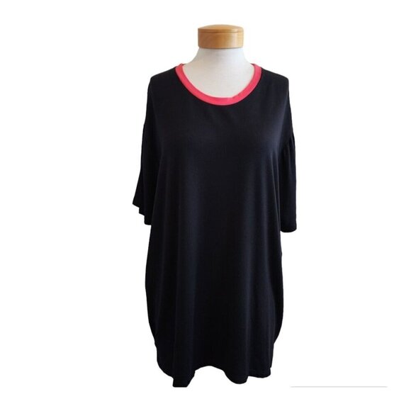 Jambys Black/Red JamTee Siro Micro Modal Super Soft Plush Short Sleeve Top XXL - Picture 1 of 8